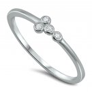 .925 Sterling Silver Ring size 3 Cross Kids Midi Ladies Christian Thumb New x68