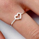 .925 Sterling Silver Ring size 6 Heart Midi Baby Fashion Kids Ladies New p94