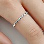 .925 Sterling Silver ring size 5 Infinity Twist Braided Midi Ladies Kids New p70