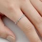.925 Sterling Silver ring size 5 Infinity Twist Braided Midi Ladies Kids New p70