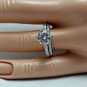 .925 Sterling Silver Wedding Set CZ ring Size 9 Engagement Bridal Ladies New w90