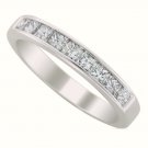 925 Sterling Silver Wedding ring Band CZ Princess Engagement size 10 New r19