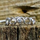 Ladies Silver Heart Ring size 7 Midi .925 Sterling Knuckle Thumb Fashion New r84