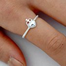.925 Sterling Silver Ring size 6 Claddagh Ladies Midi Knuckle Irish New p74