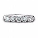 .925 Sterling Silver ring size 7 CZ Round cut Wedding Band Engagement New v97