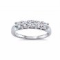 .925 Sterling Silver ring size 7 CZ Round cut Wedding Band Engagement New v97
