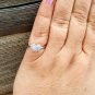 .925 Sterling Silver Ring size 9 CZ HEART Midi Engagement Promise Bridal r82