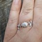 .925 Sterling Silver Ring CZ Midi Rose Size 7 Celtic Ladies Flower New r14