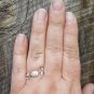 .925 Sterling Silver Ring CZ Midi Rose Size 7 Celtic Ladies Flower New r14