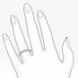 .925 Sterling Silver Ring Size 6 CZ Round Cut Wedding Band Engagement New v99