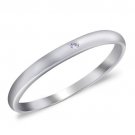 .925 Sterling Silver ring size 7 CZ Wedding band Engagement Ladies New x51