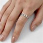 .925 Sterling Silver Ring size 4 Heart Midi Knuckle Fashion Kids Ladies New bb51