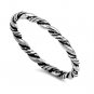 .925 Sterling Silver Ring size 7 Twist Midi Knuckle Fashion Band Ladies New p84