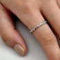 .925 Sterling Silver Ring size 7 Twist Midi Knuckle Fashion Band Ladies New p84