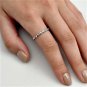 .925 Sterling Silver Ring size 7 Twist Midi Knuckle Fashion Band Ladies New p84