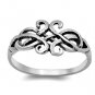 .925 Sterling Silver Ring size 13 Celtic Triad Triquetra Ladies Trinity New pp33