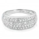 925 Sterling Silver Ring CZ Round Cut Wedding Band Engagement Size 9 New r38