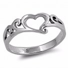 .925 Sterling Silver ring size 6 Heart Celtic Knuckle Infinity Love Knot New p25