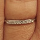 .925 Sterling Silver Ring size 5 CZ Kids Midi Ladies Knuckle Thumb Tiny New x74
