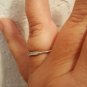 .925 Sterling Silver Ring size 5 CZ Kids Midi Ladies Knuckle Thumb Tiny New x74