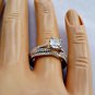 .925 Sterling Silver Wedding Ring Set CZ Round Cut Engagement Size 7 New z39