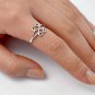 .925 Sterling Silver Ring size 7 Celtic Heart Irish Infinity Knot Love New p80