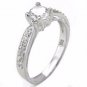 .925 Sterling Silver Ring Size 6 CZ Round Cut Engagement Wedding Bridal New r55
