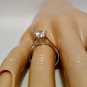 .925 Sterling Silver Ring Size 9 CZ Round Cut Engagement Wedding Bridal New r21