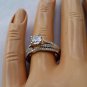 925 Sterling Silver Wedding Ring Set CZ Round Cut Engagement Size 7 New z39