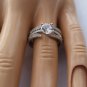 925 Sterling Silver Wedding Ring Set CZ Round Cut Engagement Size 7 New z39
