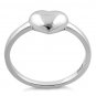.925 Sterling Silver Ring size 3 Heart Midi Knuckle Fashion Kids Ladies New q02