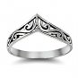 .925 Sterling Silver Ring size 7 Heart Midi Knuckle Fashion Kids Ladies New p81