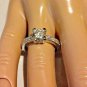 .925 Sterling Silver Ring Size 7 CZ Round Cut Engagement Wedding Bridal New r48