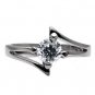 Engagement ring solitaire size 7 CZ Wedding Bridal New Stainless Steel q19