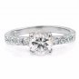 .925 Sterling Silver Ring Size 5 CZ Round Cut Engagement Wedding Bridal New r74