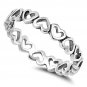.925 Sterling Silver Ring size 5 Heart Midi Knuckle Fashion Kids Ladies New p57