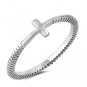 .925 Sterling Silver Ring size 10 Cross Christian Christ Midi Knuckle New j03