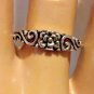 925 Sterling Silver Ring Infinity Rose Celtic Band Flower Knuckle New Size 5 p49