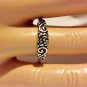 925 Sterling Silver Ring Infinity Rose Celtic Band Flower Knuckle New Size 5 p49