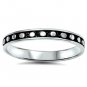 .925 Sterling Silver Ring size 6 Polka Dot Beaded Midi Thumb Ladies New p72