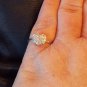 .925 Sterling Silver Ring size 5 CZ HEART Midi Engagement Promise Bridal r82