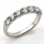 .925 Sterling Silver Ring Size 9 CZ Round Cut Wedding Band Engagement New v99