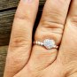.925 Sterling Silver Ring CZ HEART Midi Knuckle Ladies Size 8 Bridal New r67