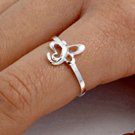 925 Sterling Silver Ring Butterfly Midi Knuckle Thumb Ladies Size 11 New p99