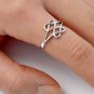 .925 Sterling Silver Ring size 5 Celtic Heart Irish Infinity Knot Love New p80