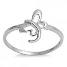 .925 Sterling Silver Ring Butterfly Midi Knuckle Thumb Ladies Size 11 New p99
