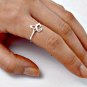 .925 Sterling Silver Ring Butterfly Midi Knuckle Thumb Ladies Size 11 New p99