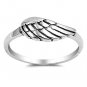 .925 Sterling Silver Ring size 7 Angel Wing Midi Knuckle Wings Ladies New p86