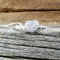.925 Sterling Silver Ring CZ HEART Midi Knuckle Ladies Size 7 Bridal New r67