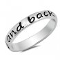 .925 Sterling Silver Ring size 5 Love You Moon and Back Midi Knuckle Kids j01